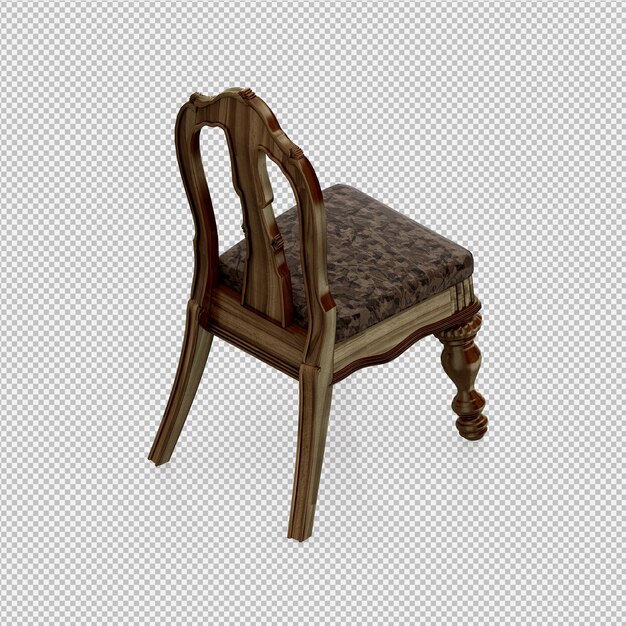 Isometric Chair 3D render