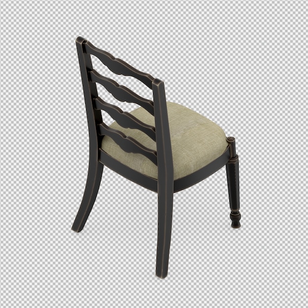 Isometric Chair 3D render