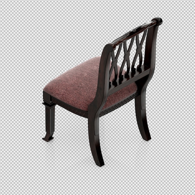 Isometric Chair 3D render