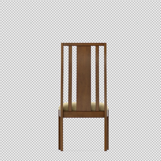 PSD isometric chair 3d render