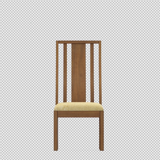 Isometric Chair 3d Render