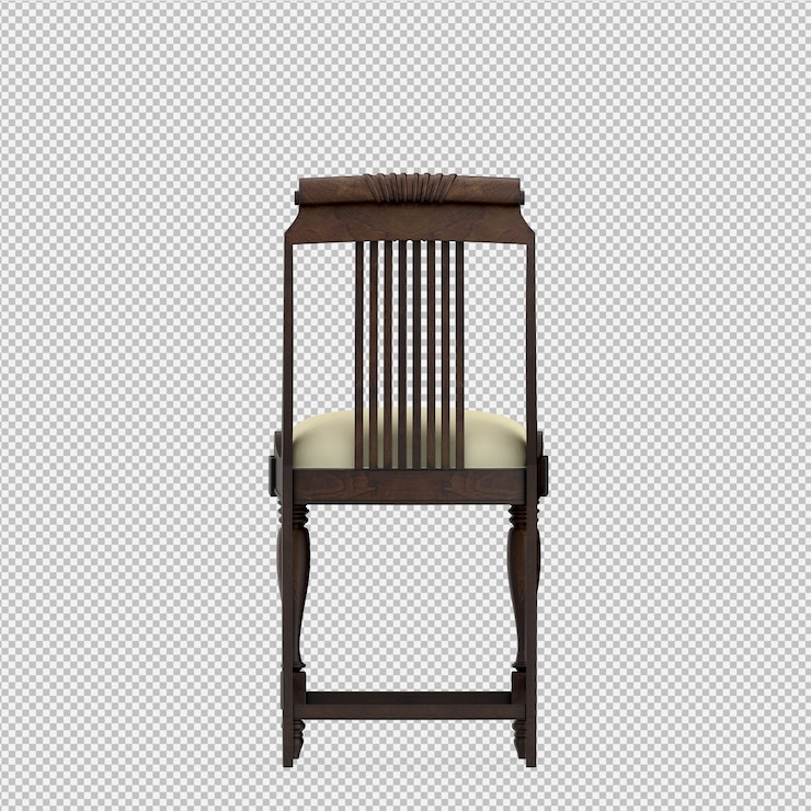 PSD isometric chair 3d render