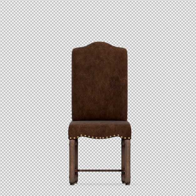 Isometric chair 3d render