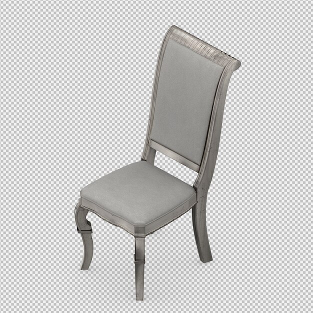 Isometric chair 3d render