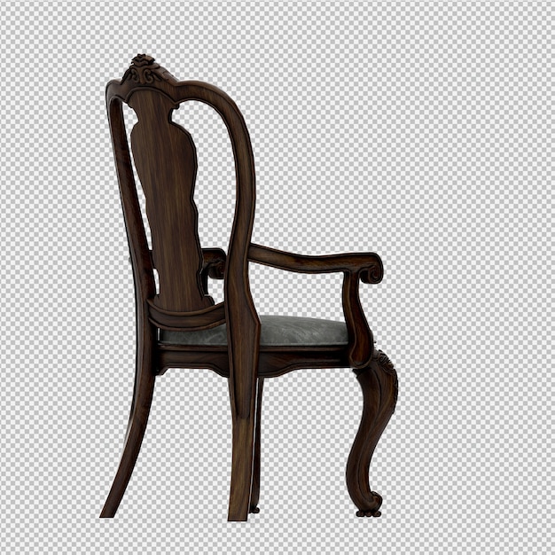 Isometric Chair 3D render