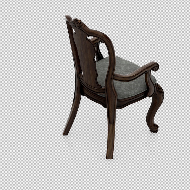 Isometric Chair 3d Render