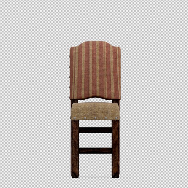 Isometric Chair 3d Render