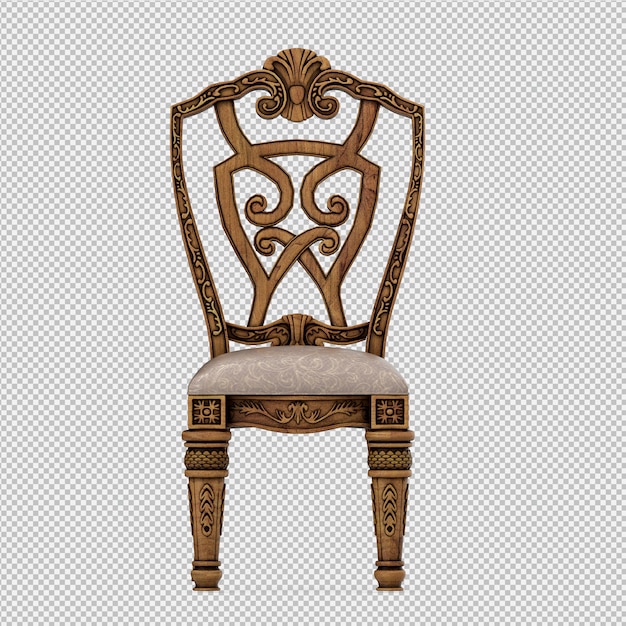 Isometric Chair 3d Render