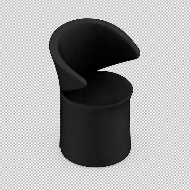 Isometric chair 3d render