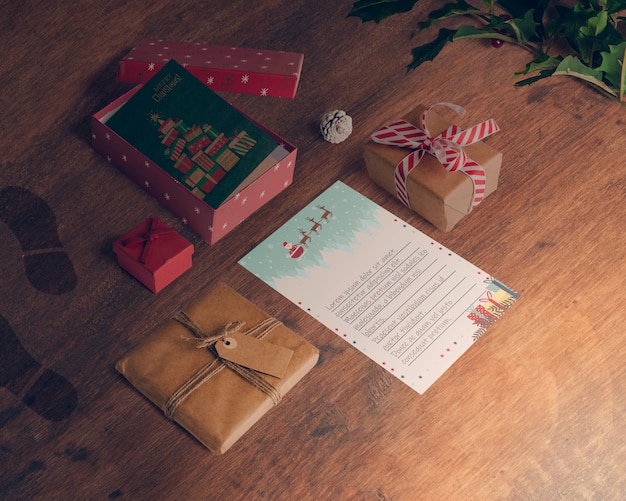 PSD isometric christmas mockup