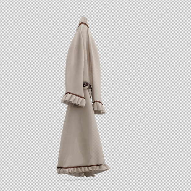 Isometric cloth 3d isolated render