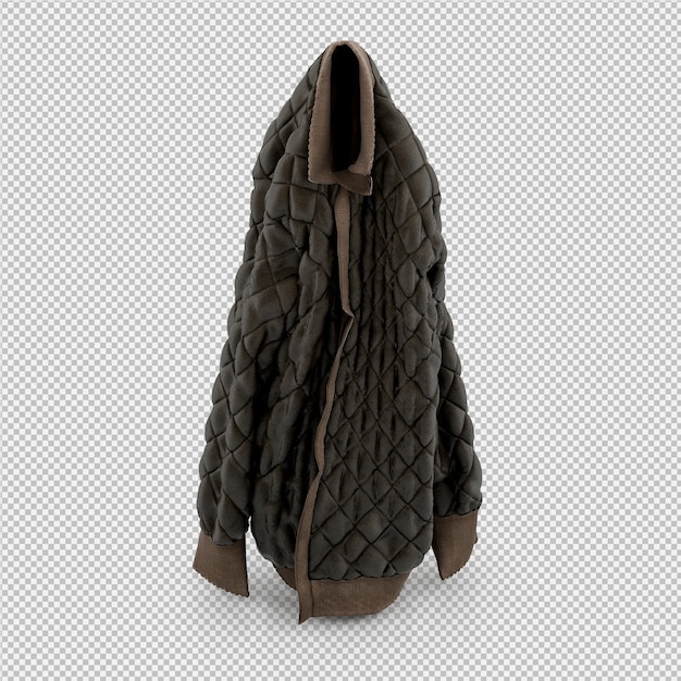 isometric clothing as 3d isolated render