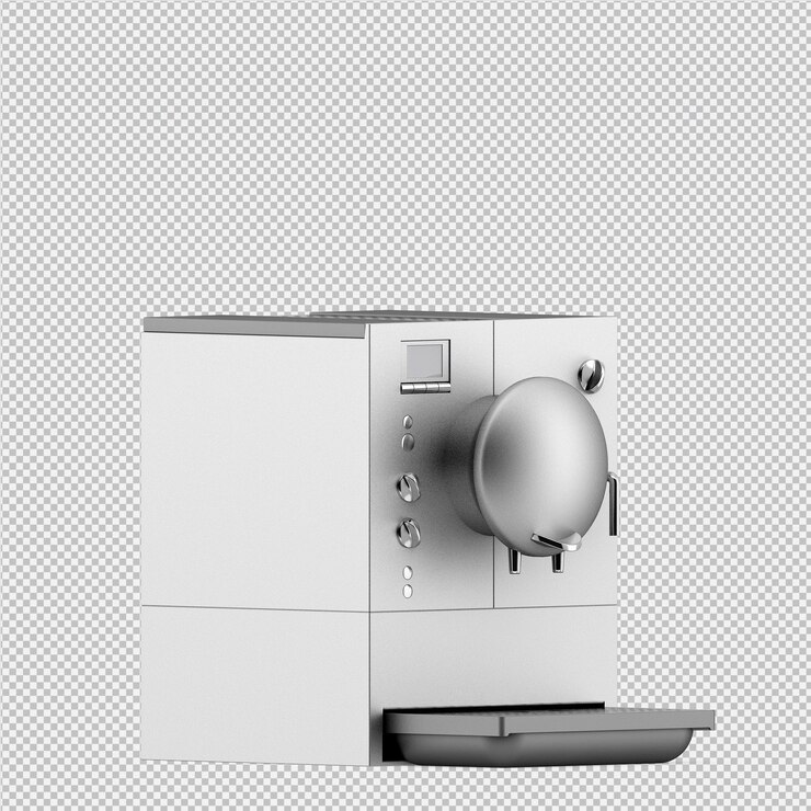 PSD 等尺性コーヒーマシン3 d分離レンダリング