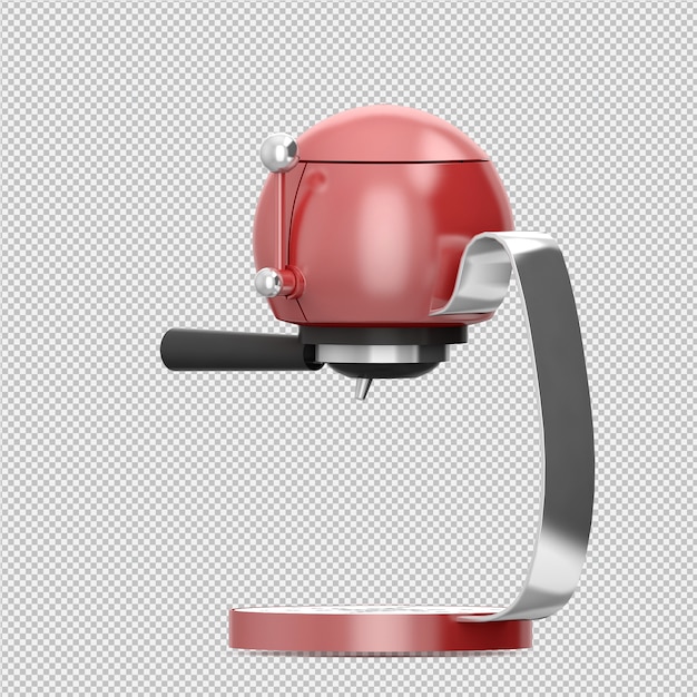 Isometric coffee machine 3D render