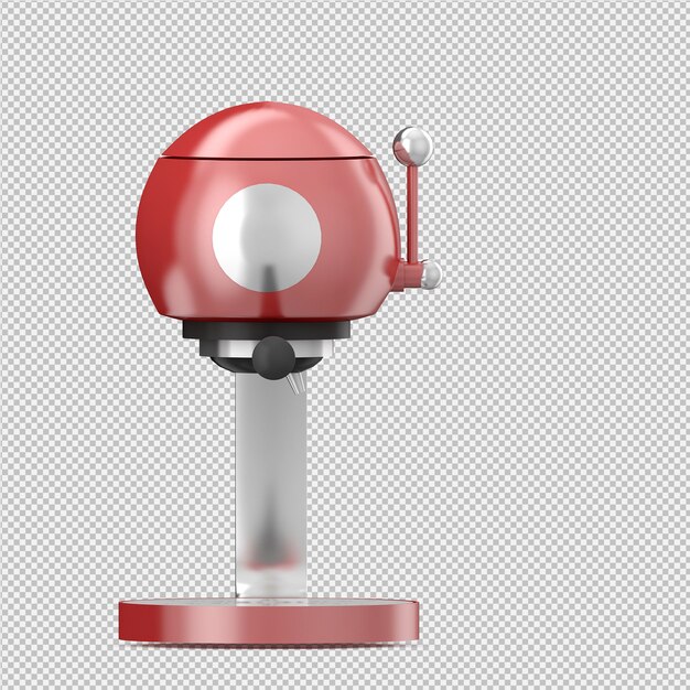 Изометрические кофемашина 3D визуализации