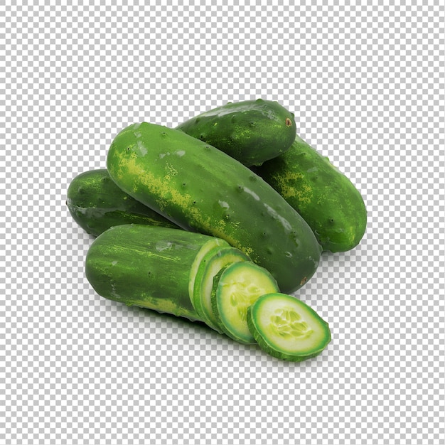 PSD isometric cucumbers