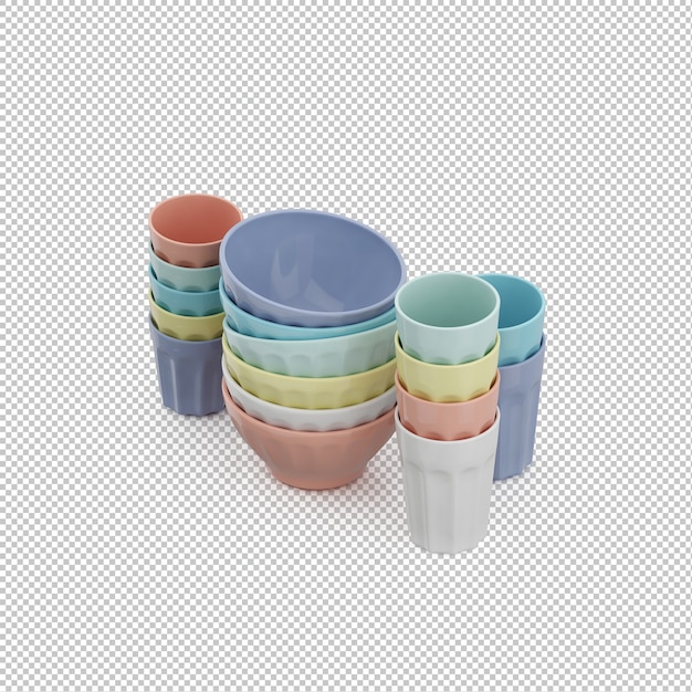 Isometric cup set