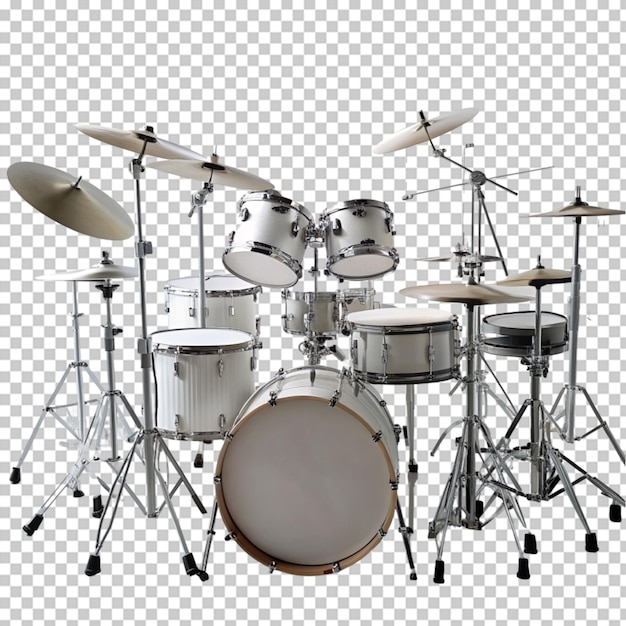 PSD Изометрический барабанный набор на прозрачном фоне