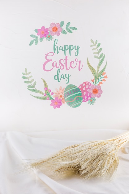 Composizione di mockup di pasqua isometrica