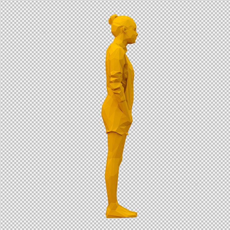 PSD изометрические женщины 3d визуализации