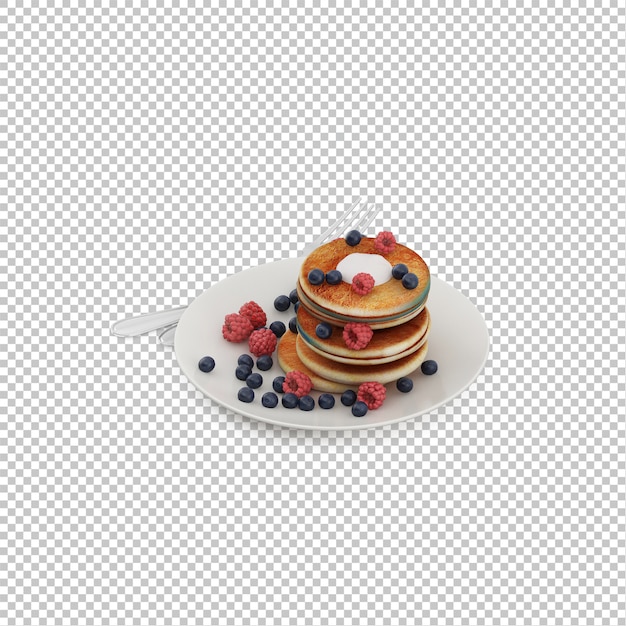 PSD isometric food on plate