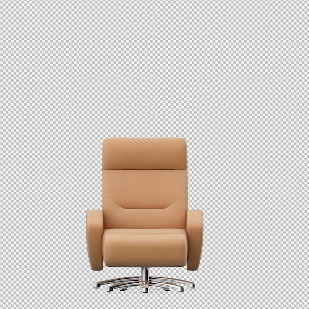 PSD isometric foot stool chair 3d render