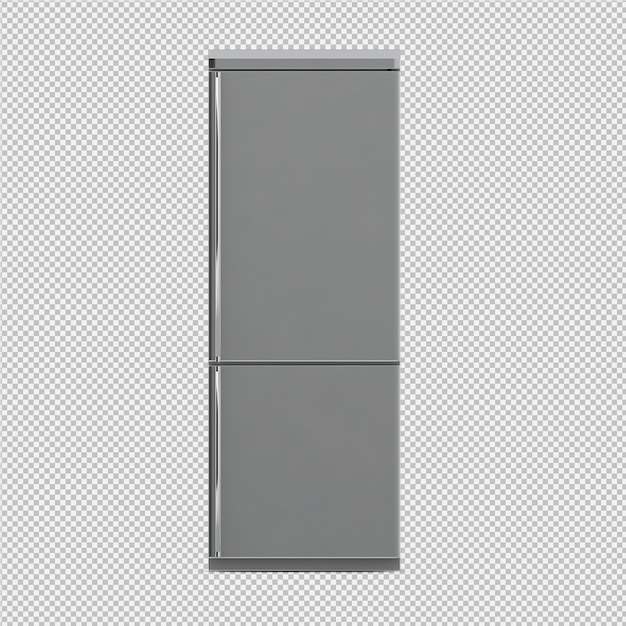 PSD isometric fridge 3d isolated render