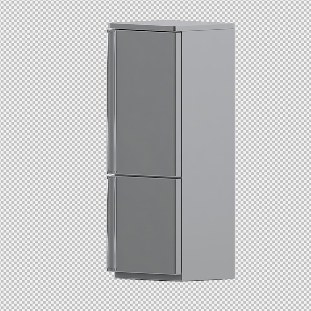 PSD isometric fridge 3d isolated render