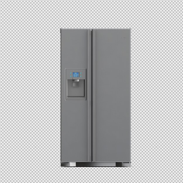 PSD isometric fridge 3d isolated render