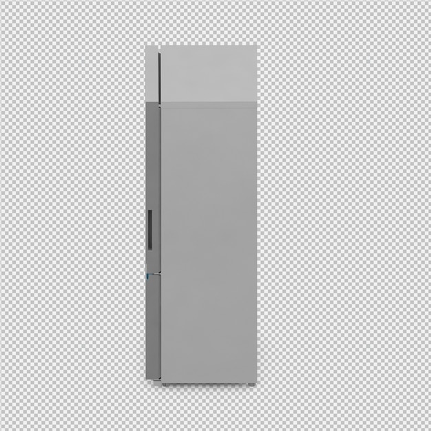 Isometric Fridge 3D isolated render