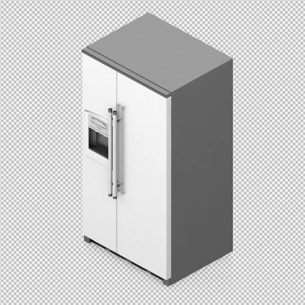 Isometric fridge 3d render