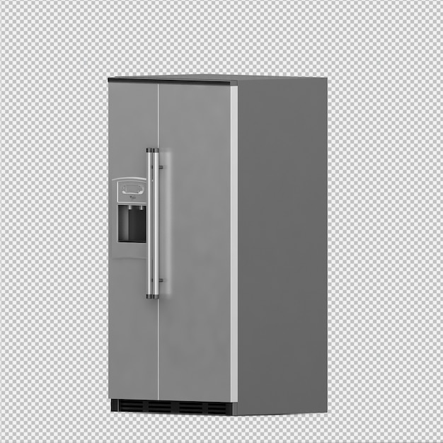 PSD isometric fridge 3d render