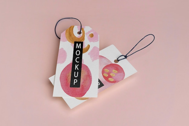 PSD isometric hang tag mockup