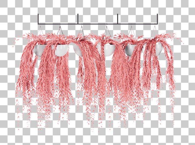 PSD 아이소메트릭 매달려 식물 꽃 3d 렌더링