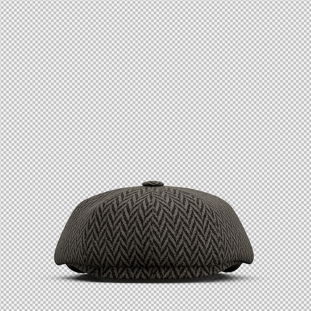 Isometric hat 3d isolated render