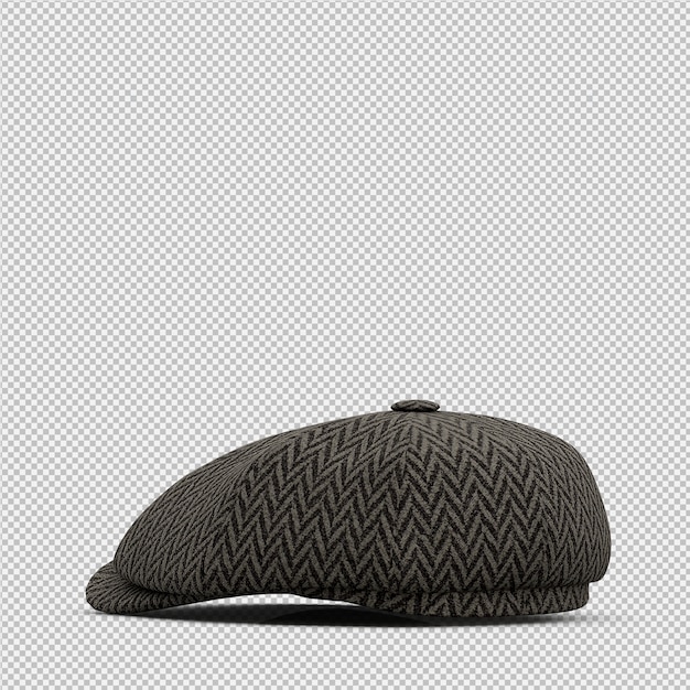 PSD isometric hat 3d isolated render