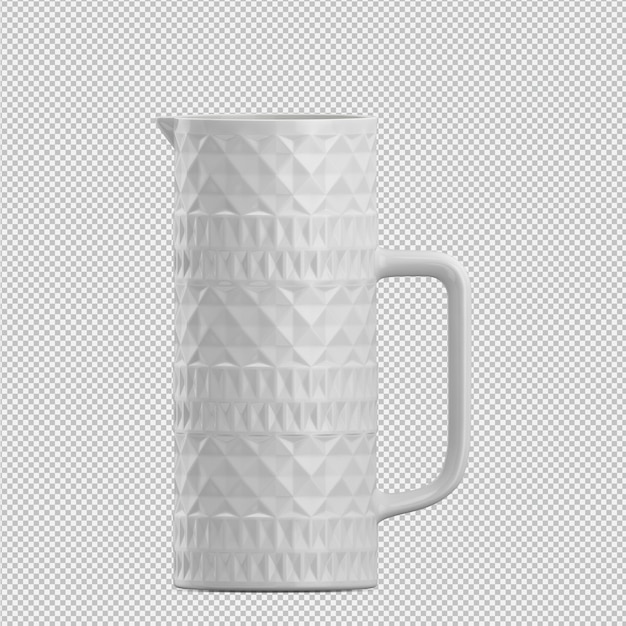 Isometric jug 3D Render