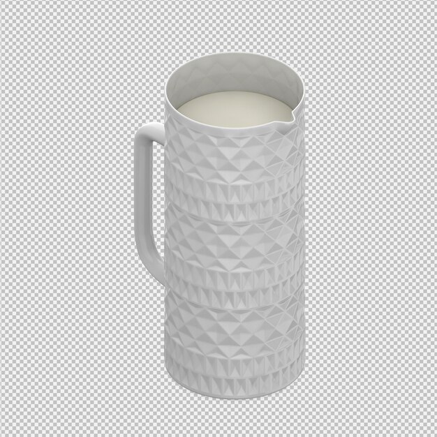 PSD isometric jug 3d render