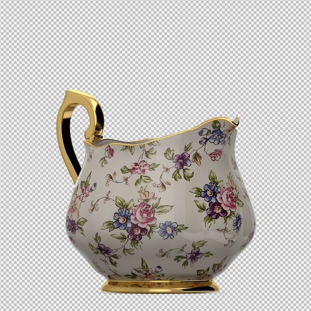 Изометрический кувшин 3D Render