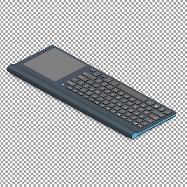 PSD isometric keyboard with touchpad
