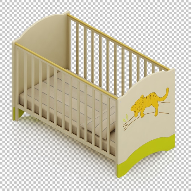 PSD isometric kid bed