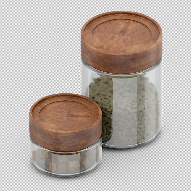 isometric kitchen accessories 3d render