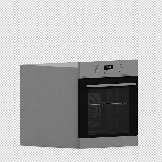 Isometric kitchen range 3d render