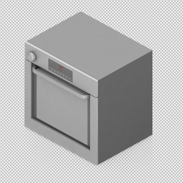 Isometric kitchen range 3d render