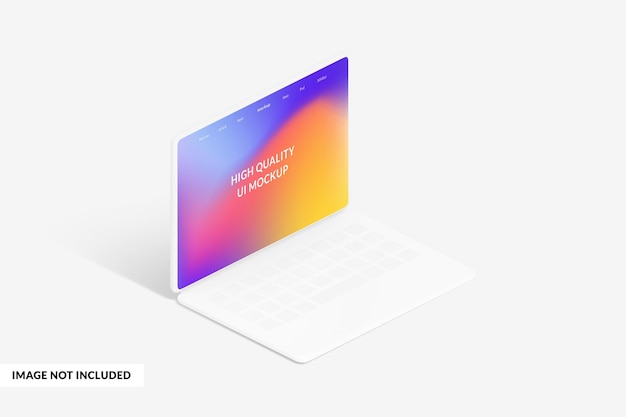 Isometric Laptop Mockup