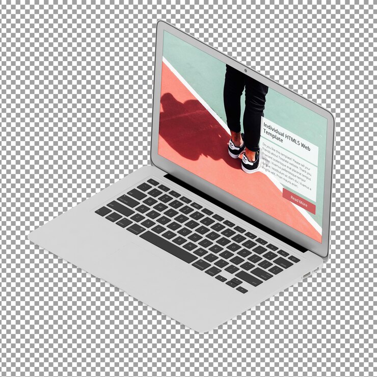 PSD isometric laptop