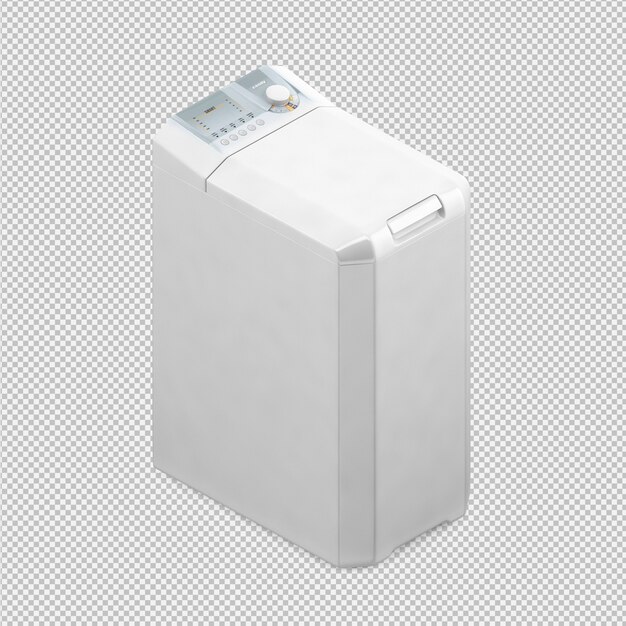 Isometric Laundry machine 3D render