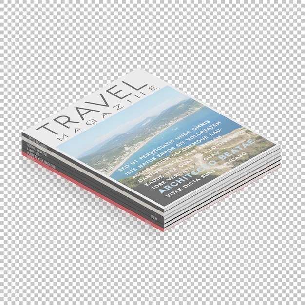 PSD isometric magazines