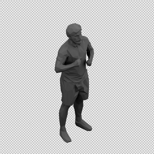 PSD 等尺性男性3 dレンダリング