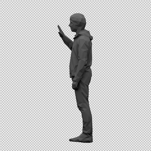 PSD 等尺性男性3 dレンダリング